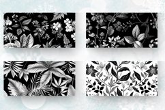 Black &amp; White Botanical Mug wrap Sublimation Designs Product Image 2