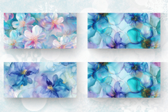 Jasmine Alcohol Ink Flower Mug Wrap Sublimation Designs Product Image 2