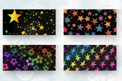 Glitter Neon Stars Mug Wrap Sublimation Designs Product Image 2