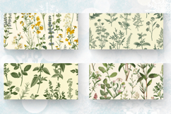 Cottagecore Vintage Botanical Herb Mug Wrap Sublimation Desi Product Image 2