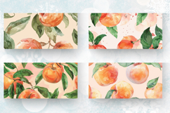 Watercolor Peach Mug Wrap Sublimation Designs Product Image 2