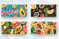 Summer Tropical Fruit Mug Wrap Sublimation Designs Product Image 2