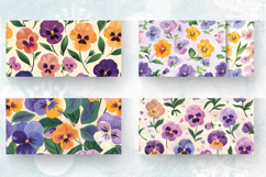 Cute Pansy Floral Garden Mug Wrap Sublimation Designs Product Image 2