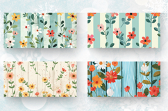 Picket Fence Flowers Mug Wrap Sublimation Designs Product Image 2