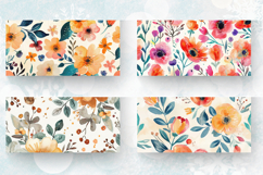 Boho Watercolor Flowers Mug Wrap Sublimation Designs Product Image 2
