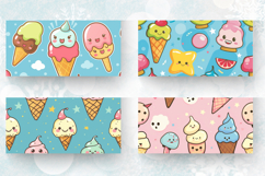 Kawaii Ice Cream Mug Wrap Sublimation Designs Product Image 2