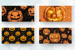 Halloween with Pumpkin Mug Wrap Sublimation Designs Product Image 2