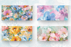 Pastel Oil Paint Flowers Mug Wrap Sublimation Designs Product Image 2