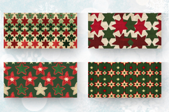 Red &amp; Green Knitted Stars Mug Wrap Sublimation Designs Product Image 2