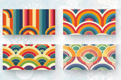 Rainbow Retro Mug Wrap Sublimation Designs Product Image 2
