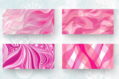 Pink Abstract Mug Wrap Sublimation Designs Product Image 2