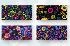 Funky Neon Motifs Mug Wrap Sublimation Designs Product Image 2