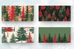 Red &amp; Green Pine Trees Mug Wrap Sublimation Designs Product Image 2
