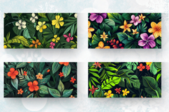 Nature Spring Jungle Blossoms Mug Wrap Sublimation Designs Product Image 2