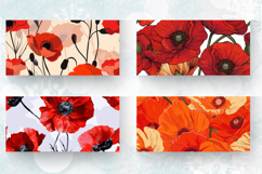 Abstract Poppy Mug Wrap Sublimation Designs Product Image 2