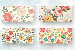 Retro Wedding Flowers Mug Wrap Sublimation Designs Product Image 2