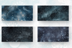 Silver Starry Night Mug Wrap Sublimation Designs Product Image 2