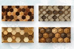 Brown Hexagons Mug Wrap Sublimation Designs Product Image 2