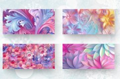 Puff 3D Rainbow Pink Floral Mug wrap Sublimation Designs Product Image 2