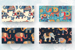 Festive Elephants Mug Wrap Sublimation Designs Product Image 2