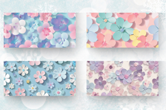 Pastel Felt Flowers Mug Wrap Sublimation Designs Product Image 2