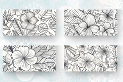 Botanical Line Art Floral Mug Wrap Sublimation Designs Product Image 2
