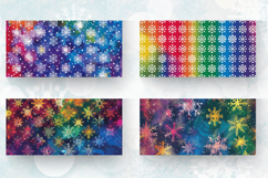 Funky Rainbow Snowflakes Mug Wrap Sublimation Designs Product Image 2