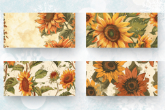 Vintage Autumn Sunflowers Mug Wrap Sublimation Designs Product Image 2