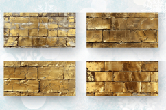 Gold Brick Mug Wrap Sublimation Designs Product Image 2
