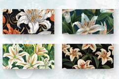 Regal Lily Flowers Mug Wrap Sublimation Designs Product Image 2