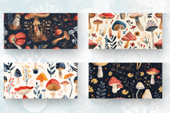 Boho Mushrooms Floral Botanical Mug Wrap Sublimation Designs Product Image 2