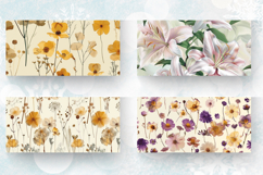 Dry Pressed Flowers Mug Wrap Sublimation Designs Product Image 2