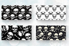 Skull and Crossbones Halloween Mug Wrap Sublimation Designs Product Image 2
