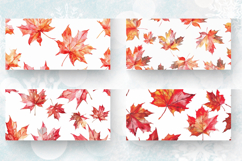 Watercolor Maple Leaves Mug Wrap Sublimation Designs Product Image 2