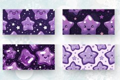 Purple Kawaii Stars Mug wrap Sublimation Designs Product Image 2