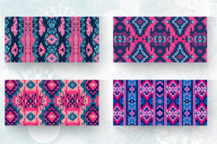 Aztec Pink Blue Knitted Mug Wrap Sublimation Designs Product Image 2