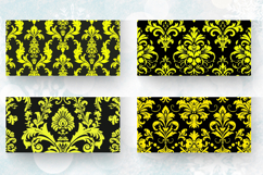 Neon Yellow Damask Mug Wrap Sublimation Designs Product Image 2