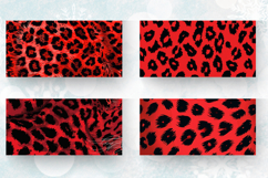 Red Leopard Skin Christmas Mug Wrap Sublimation Designs Product Image 2