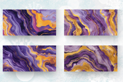 Purple &amp; Yellow Marble Agate Mug Wrap Sublimation Designs Product Image 2