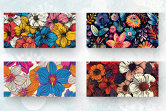 Flower Boho Mug Wrap Sublimation Designs Product Image 2