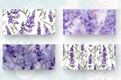Purple Lavender Flowers Mug Wrap Sublimation Designs Product Image 2