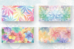 Rainbow Pastel Flower Mug Wrap Sublimation Designs Product Image 2