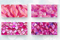 Pink Stained Glass Mug Wrap Sublimation Designs Product Image 2