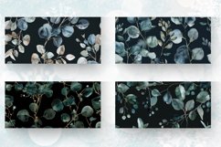 Dark Watercolor Eucalyptus Mug wrap Sublimation Designs Product Image 2
