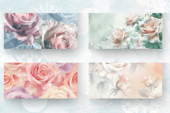 Delicate Pastel Roses Mug Wrap Sublimation Designs Product Image 2
