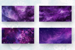 Purple Galaxy Glitter Night Sky Mug Wrap Sublimation Designs Product Image 2