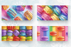 Rainbow 3d Macaroons Mug Wrap Sublimation Designs Product Image 2