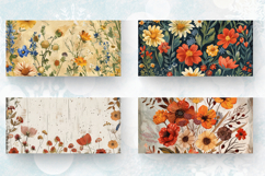 Rustic Wildflowers Bouquet Mug Wrap Sublimation Designs Product Image 2