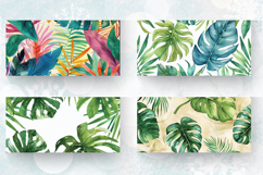 Watercolor Tropical Leaves Mug Wrap Sublimation Designs Product Image 2