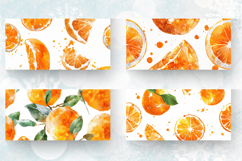 Watercolor Orange Mug Wrap Sublimation Designs Product Image 2